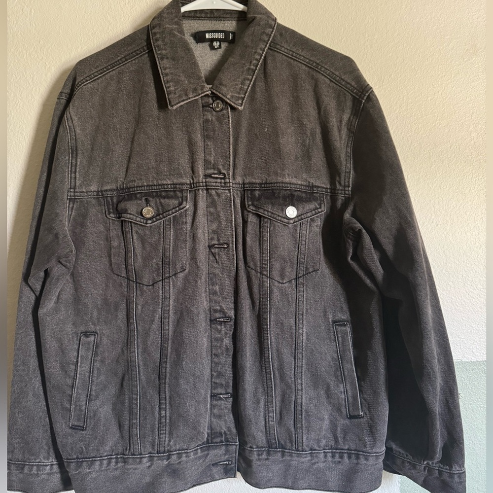 Dark Gray Missguided Denim Jacket